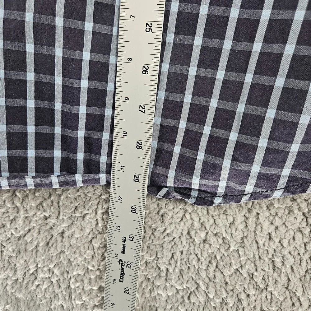 Levi's Slim Fit Long Sleeve Button Shirt Men's Size XL Black White Plaid Western